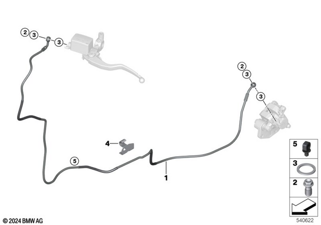 34328560058 - Brakes: Hollow Bolt - M10X1X19-sw for BMW-Motorrad Image