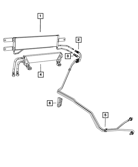 Transmission Oil Cooler, and Lines for 2008 Dodge Ram 3500 #1