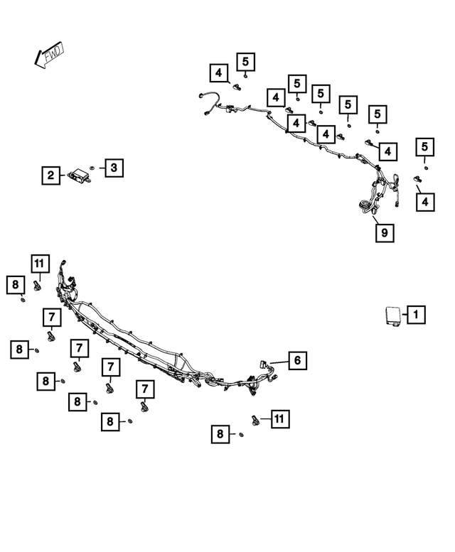 68347373AC - : Front Fascia Wiring for Mopar Image