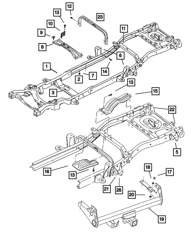 52058389 - Frames and Bumpers: Box Bracket for Mopar Image