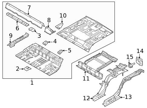 Rear Floor & Rails for 2023 Genesis GV60 #0