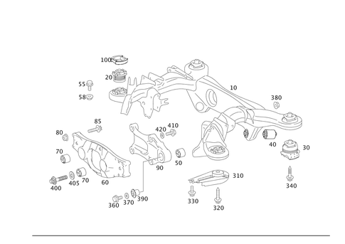 Rear Axle Support for 2012 Mercedes-Benz S400 #0