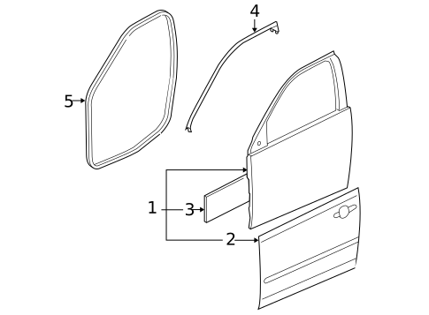 Door & Components for 2004 Chevrolet Malibu #0