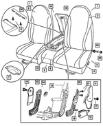 WP971DVAA - Interior Trim: Front Seat Back, Driver, Manual for Mopar Image