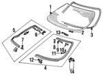 91542SP0003 - Body: Reveal Molding Retainer for Acura Image