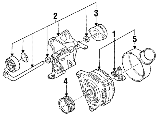 27903133D - : Alternator Adjust Bracket for Volkswagen Image