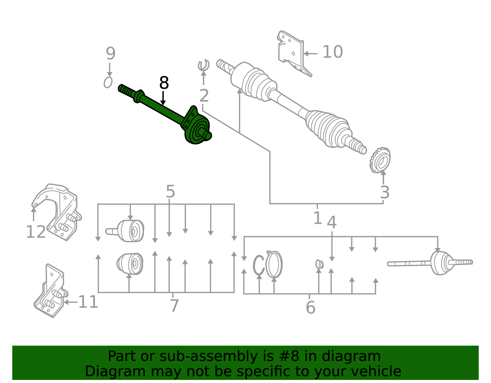 ZZDC-25-700 - Intermediate Shaft - 2009-2011 Mazda Tribute | Mazda
