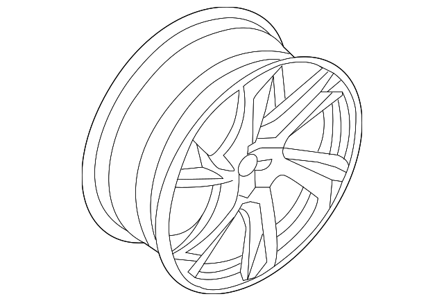 2016-2021 Volvo XC90 20 Inch 5-Spoke Matt Black Diamond Cut Alloy