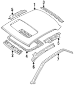 K24070601 - Body: Roof Panel for Kia: Sephia Image