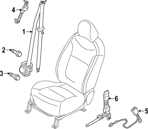 Front Seat Belts for 2025 Kia Sportage #0