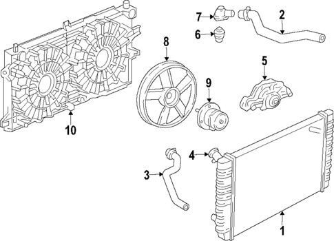 Radiator & Components for 2005 Pontiac Grand Prix #1