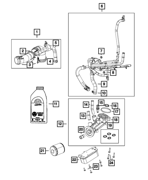 Engine Oiling, Oil Pan and Indicator (Dipstick) for 2017 Ram 3500 #2