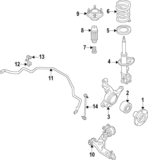 Front Suspension for 2011 Mazda CX-9 #0