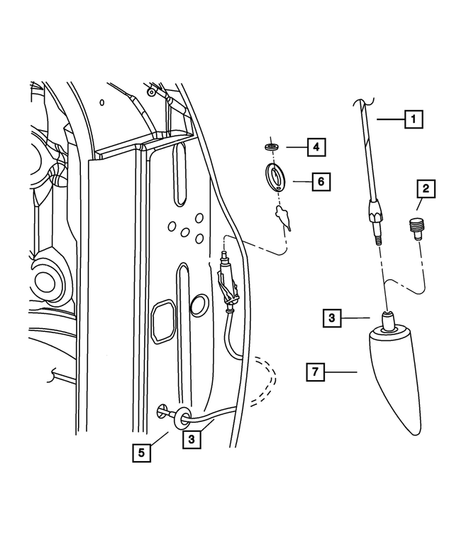 56006990 - : Mopar Plug Antenna Hole for Mopar Image