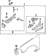 BC1D54220 - : Front Panel for Mazda: Protege Image