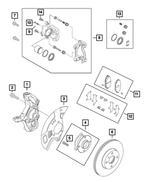 68313952AA - Brakes: Front Knuckle, Right for Fiat: 124 Spider Image