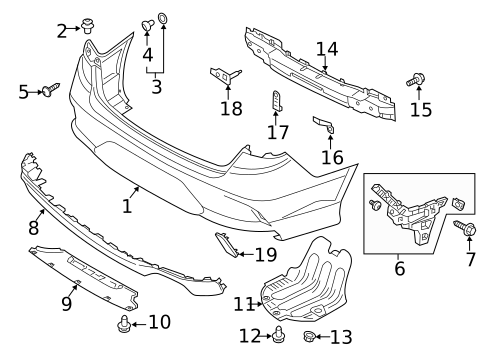 Bumper & Components - Rear for 2019 Hyundai Sonata #0