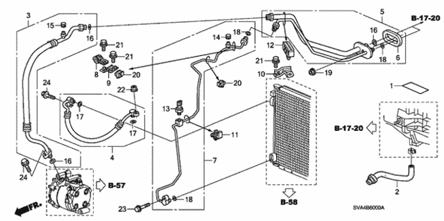 A/C Hoses - Pipes (1.8L) for 2008 Honda Civic #0
