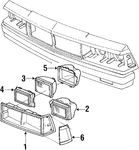 Headlamp Components for 1986 Chevrolet Celebrity #0