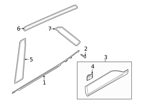 Exterior Trim - Rear Door for 2021 Hyundai Venue #0