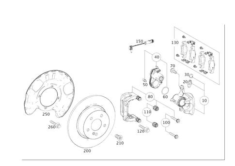 Rear Wheel Brake for 2016 Mercedes-Benz GLE450 AMG #0
