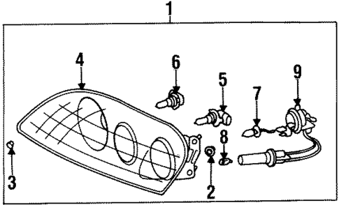 Headlamp Components for 1998 Toyota Supra #0