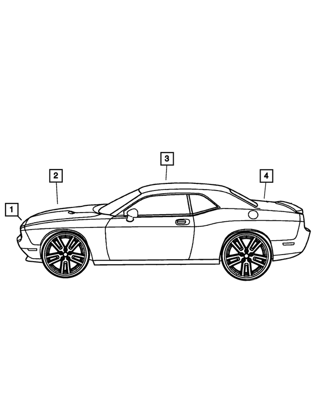 « 6BP57RXFAB – Exterior Ornamentation : Panneau DÉcalcomanie pour Mopar Image »