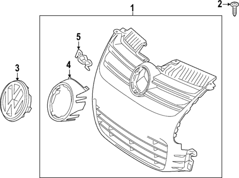 Grille & Components for 2008 Volkswagen R32 #0