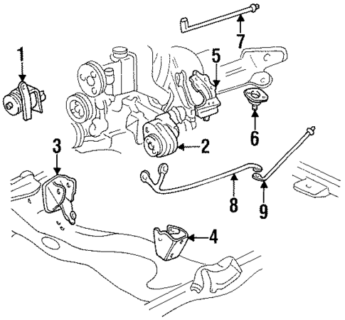 Engine & Trans Mounting for 1997 Isuzu Hombre #0
