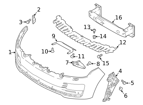 Bumper & Components - Front for 2019 Land Rover Range Rover #0