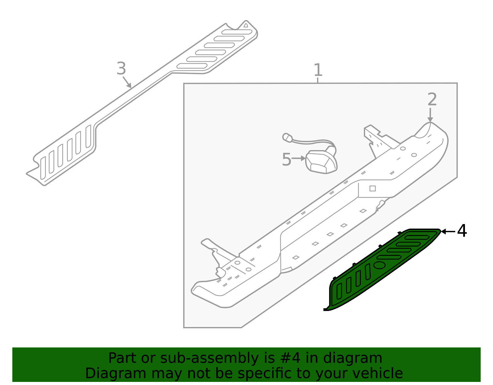 Genuine Rear Bumper Center Step Pad (d40 Frontier) - 85065-EA600