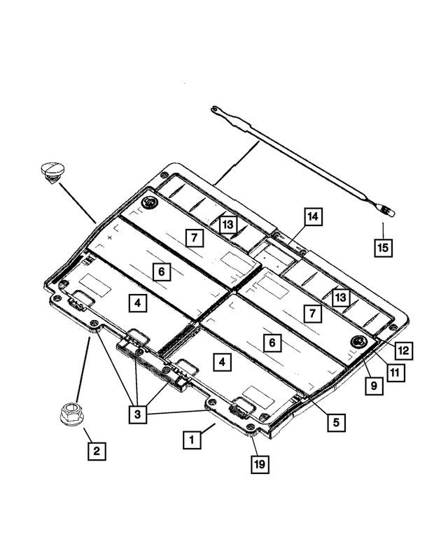 5166818AB - Interior Trim: Torque Hinge for Mopar Image