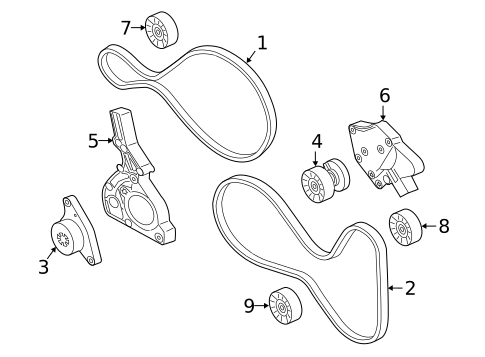 Belts & Pulleys for 2016 Mercedes-Benz G550 #0