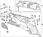 85747053 - : Lower Quarter Trim for GM Image