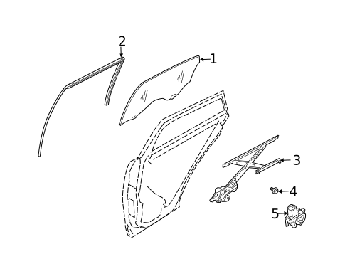 Glass - Rear Door for 2008 INFINITI FX35 #0