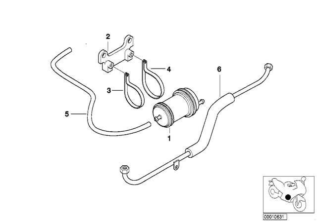 16138557625 - Fuel Supply: Activated Charcoal Filter -  for BMW-Motorrad Image