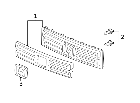 Grille & Components for 2007 Honda Ridgeline #0