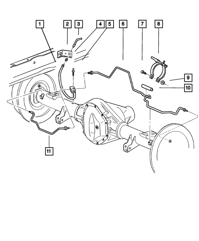 52009575AE - Service Brakes: Brake Hose, Rear for Mopar Image