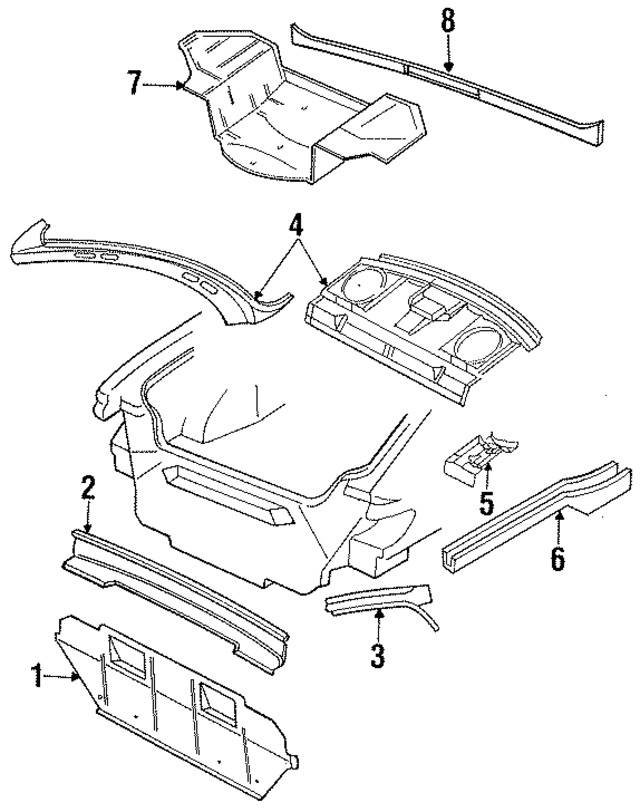 4624485 - Body: Panel Below Lid for Mopar Image