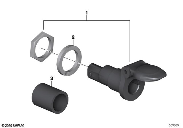 61347714741 - General Electrical System: Plug-in Socket -  for BMW-Motorrad Image