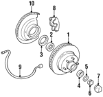 15981318 - Brakes: Hub &amp; Rotor for Chevrolet: C2500, C3500, K2500 Pickup, K3500 Pickup, Suburban C2500 | GMC: C2500 Pickup, C3500 Pickup, K2500 Pickup, K3500 Pickup, Suburban C2500 Image