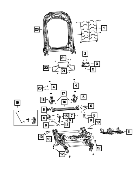Front Seats - Adjusters, Recliners, Shields and Risers for 2022 Jeep Grand Wagoneer #6