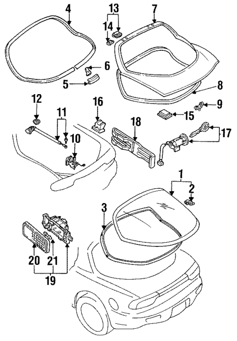 Gate & Hardware for 1993 Mazda RX-7 #0