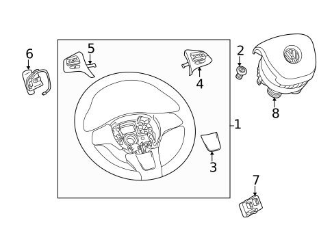 Steering Wheel & Trim for 2015 Volkswagen Touareg #0