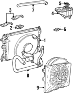 F5AZ8A193B - Cooling System: Radiator Mount Bracket for Ford: Crown Victoria | Lincoln: Town Car | Mercury: Grand Marquis Image