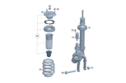 Front Suspension Strut and Suspension Strut Mount for 2007 Mercedes-Benz G500 #0