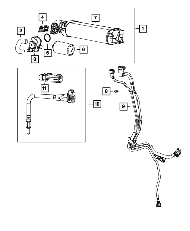 « 68072086AG – Emission Controls : Boîtier De Purge Tube pour Mopar Image »