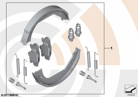 Parking Brake / Brake Shoes for 2005 BMW X5 3.0i #1