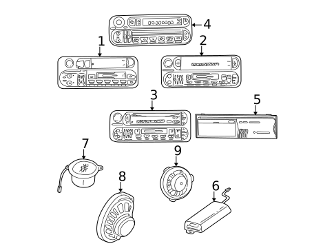 Antenna & Radio for 2002 Jeep Grand Cherokee #1