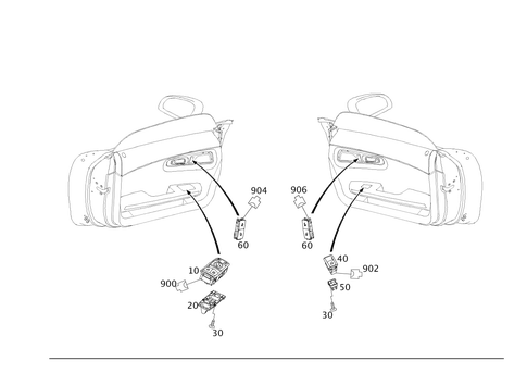 Switch in Front Door Lining for 2018 Mercedes-Benz AMG&reg; GT S #0